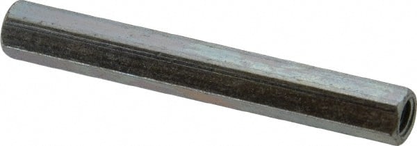 Electro Hardware - #10-32, 2" OAL, 1/4" Across Flats, Steel Hex Female Circuit Board Standoffs - 2" Body Length, Zinc-Plated Clear Chromate Finish - Exact Tooling