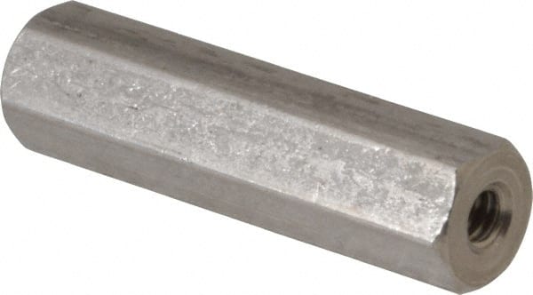 Electro Hardware - #4-40, 1" OAL, 1/4" Across Flats, Stainless Steel Hex Female Circuit Board Standoffs - 1" Body Length, Bright Finish - Exact Tooling