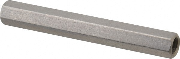 Electro Hardware - #10-32, 2" OAL, 1/4" Across Flats, Stainless Steel Hex Female Circuit Board Standoffs - 2" Body Length, Bright Finish - Exact Tooling