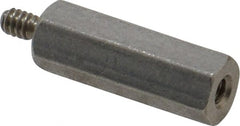 Electro Hardware - #4-40, 15/16" OAL, 1/4" Across Flats, Stainless Steel Hex Male/Female Circuit Board Standoffs - 1/4" Thread Depth, 3/4" Body Length, Bright Finish - Exact Tooling