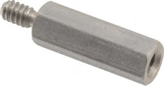 Electro Hardware - #6-32, 1" OAL, 1/4" Across Flats, Stainless Steel Hex Male/Female Circuit Board Standoffs - 3/8" Thread Depth, 3/4" Body Length, Bright Finish - Exact Tooling