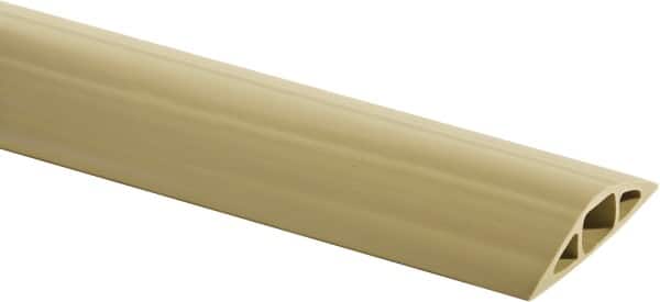 Hubbell Wiring Device-Kellems - 1 Channel, 10 Ft Long, 7.9mm Max Compatible Cable Diam, Beige PVC On Floor Cable Cover - 2-3/4" Overall Width x 13.5mm Overall Height, 15.2mm Channel Width x 7.9mm Channel Height - Exact Tooling