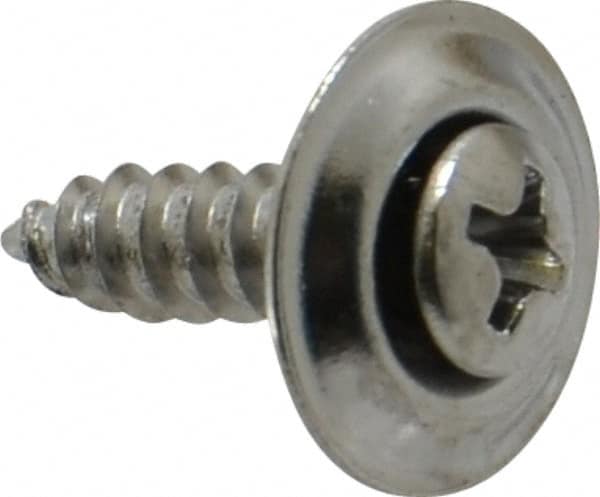 Value Collection - #8 Sems Oval Head Phillips Sheet Metal Screw - Steel, 5/8" OAL, Grade 2 - Exact Tooling