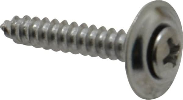 Value Collection - #8 Sems Oval Head Phillips Sheet Metal Screw - Steel, 1" OAL, Grade 2 - Exact Tooling