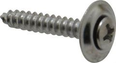Value Collection - #8 Sems Oval Head Phillips Sheet Metal Screw - Steel, 1" OAL, Grade 2 - Exact Tooling