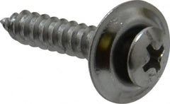 Value Collection - #10 Sems Oval Head Phillips Sheet Metal Screw - Steel, 1" OAL, Grade 2 - Exact Tooling