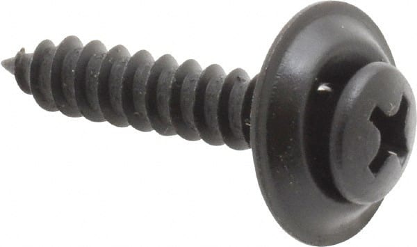 Value Collection - #10 Sems Oval Head Phillips Sheet Metal Screw - Steel, 1" OAL, Grade 2 - Exact Tooling