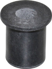 Au-Ve-Co Products - M6x1.00, 0.63" Diam x 0.051" Thick Flange, Rubber Insulated Rivet Nut - Metric Coarse Thread, Neoprene, 0.579" Long x 1/2" Body Diam, 0.63" OAL - Exact Tooling