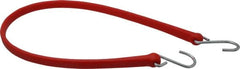 The Perfect Bungee - Heavy Duty Tie Down with S Hook - 36" OAL, Red - Exact Tooling