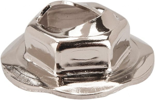 Value Collection - 6" Hole Diam, 18mm OD, 11mm Width Across Flats Washer Lock Nut - Zinc-Plated Spring Steel, For Use with Non Threaded Fasteners - Exact Tooling