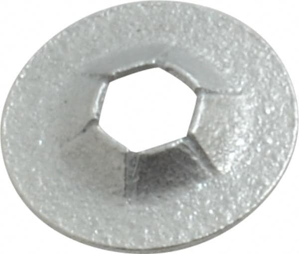 Value Collection - 3/8" OD, Spring Steel Push Nut - Zinc-Plated, 1/8" Shaft Diam - Exact Tooling