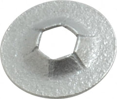 Value Collection - 3/8" OD, Spring Steel Push Nut - Zinc-Plated, 1/8" Shaft Diam - Exact Tooling