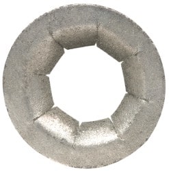 Au-Ve-Co Products - 17/32" OD, Spring Steel Push Nut - Zinc-Plated, 1/4" Shaft Diam - Exact Tooling