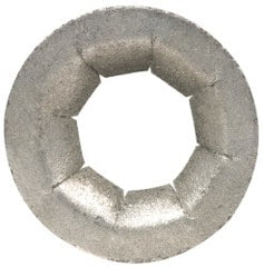 Au-Ve-Co Products - 17/32" OD, Spring Steel Push Nut - Zinc-Plated, 1/4" Shaft Diam - Exact Tooling