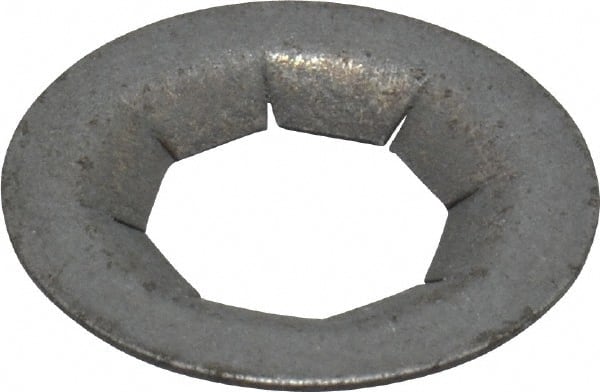 Value Collection - 5/8" OD, Spring Steel Push Nut - Zinc-Plated, 5/16" Shaft Diam - Exact Tooling