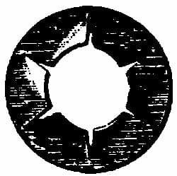 Au-Ve-Co Products - M8x1.25 Screw, 16mm OD, Spring Steel Push Nut - Zinc-Plated - Exact Tooling