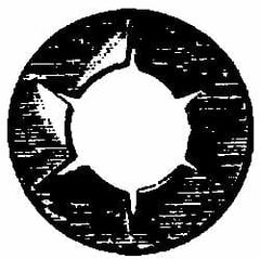 Au-Ve-Co Products - M6.3x1.00 Screw, 13mm OD, Spring Steel Push Nut - Zinc-Plated - Exact Tooling