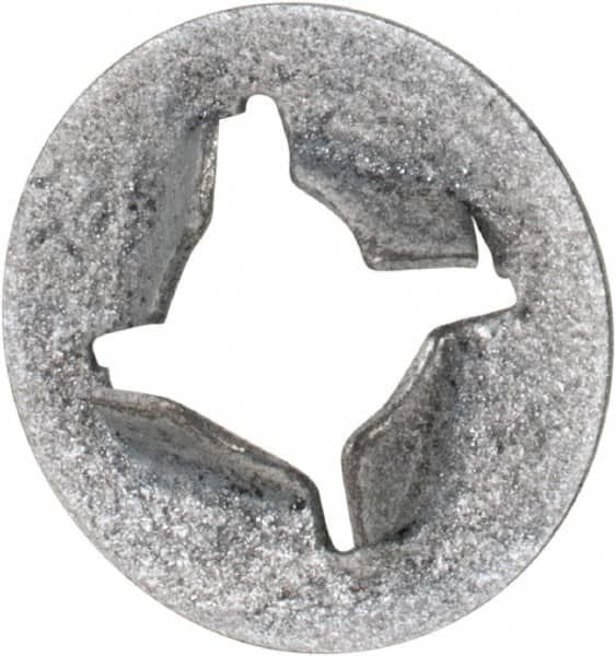 Au-Ve-Co Products - M5x0.80 Screw, 11mm OD, Spring Steel Push Nut - Zinc-Plated - Exact Tooling