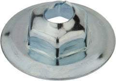 Value Collection - #12-24, 3/4" OD, 3/8" Width Across Flats Washer Lock Nut - Zinc-Plated Spring Steel, For Use with Threaded Fasteners - Exact Tooling