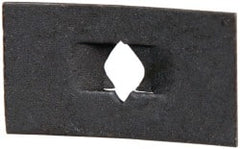 Value Collection - #8 to 32 Screw Size, 1/2" Long x 7/8" Wide, Rectangular Speed Nut - Spring Steel, Black Phosphate Finish, For Threaded Fasteners - Exact Tooling