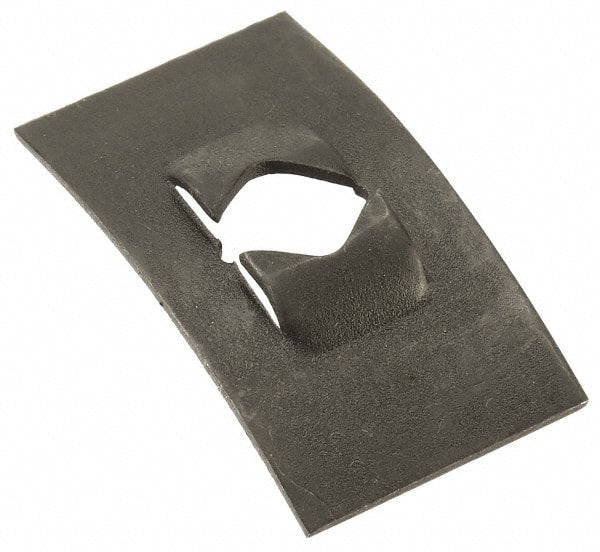 Value Collection - 1/4-20 Screw Size, 9/16" Long x 1" Wide, Rectangular Speed Nut - Spring Steel, Black Phosphate Finish, For Threaded Fasteners - Exact Tooling