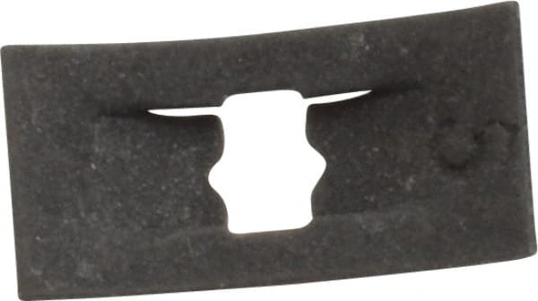 Au-Ve-Co Products - 1/4" Long x 7/16" Wide, Rectangular Speed Nut - 3/32" Hole Diam, Spring Steel, Black Phosphate Finish, For Nonthreaded Fasteners - Exact Tooling