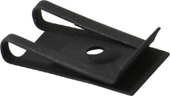 Au-Ve-Co Products - #8 Screw, 0.025 to 0.15" Thick, Spring Steel Standard U Nut - 5/8" Center Edge, Black Phosphate Finish - Exact Tooling