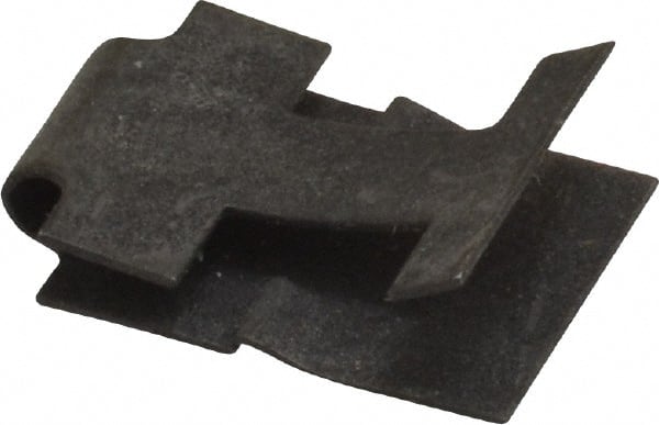 Value Collection - #14 Screw, 0.025 to 1/8" Thick, Spring Steel Standard U Nut - 3/8" Center Edge, Black Phosphate Finish - Exact Tooling