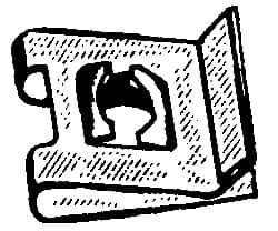 Value Collection - #8 Screw, 0.045 to 1/16" Thick, Spring Steel Extruded Tapped Hole U Nut - 3/8" Center Edge, Black Phosphate Finish - Exact Tooling