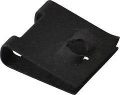 Value Collection - #8 Screw, 3/32 to 5/32" Thick, Spring Steel Standard U Nut - 1/2" Center Edge, Black Phosphate Finish - Exact Tooling