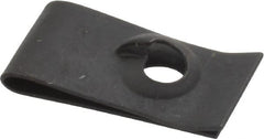 Value Collection - #10 Screw, 0.015 to 0.06" Thick, Spring Steel Extruded Tapped Hole U Nut - 15/32" Center Edge, Black Phosphate Finish - Exact Tooling