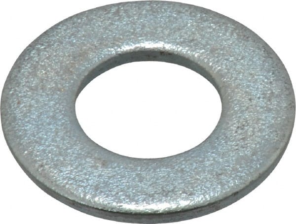 Value Collection - 1/2" Screw, Steel SAE Flat Washer - 17/32" ID x 1-1/16" OD, 3/32" Thick, Zinc-Plated Finish - Exact Tooling
