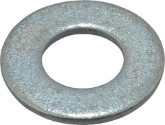 Value Collection - 1/2" Screw, Steel SAE Flat Washer - 17/32" ID x 1-1/16" OD, 3/32" Thick, Zinc-Plated Finish - Exact Tooling