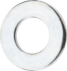 Value Collection - 9/16" Screw, Steel SAE Flat Washer - 19/32" ID x 1-3/16" OD, 3/32" Thick, Zinc-Plated Finish - Exact Tooling
