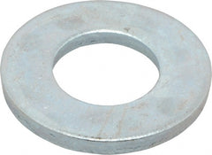Value Collection - 5/8" Screw, Steel SAE Flat Washer - 21/32" ID x 1-5/16" OD, 3/32" Thick, Zinc-Plated Finish - Exact Tooling