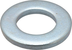 Value Collection - 3/4" Screw, Steel SAE Flat Washer - 13/16" ID x 1-1/2" OD, 9/64" Thick, Zinc-Plated Finish - Exact Tooling