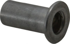Value Collection - #10-32, 0.01 to 0.08" Grip, Aluminum Standard Rivet Nut - Drill Size Letter F, Flat Head - Exact Tooling