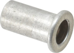 Value Collection - 1/4-20, 0.02 to 0.08" Grip, Aluminum Standard Rivet Nut - Drill Size Letter R, Flat Head - Exact Tooling