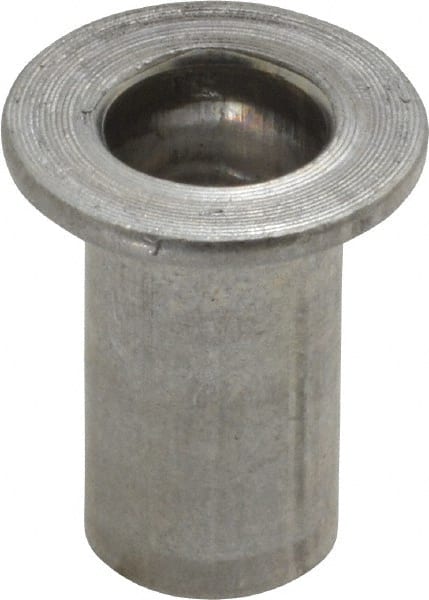 Value Collection - 5/16-18, 0.03 to 0.115" Grip, 27/64" Drill, Aluminum Standard Rivet Nut - Flat Head - Exact Tooling