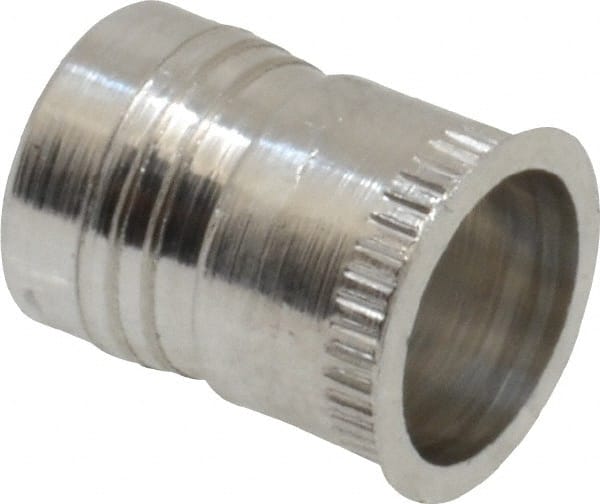 Marson - #10-24, 3/8" OAL, Thread-Sert Threaded Insert - 0.281" Hole Diam, 0.314" Head Diam, Aluminum - Exact Tooling