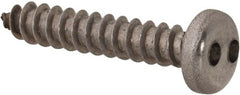 Made in USA - #6 Pan Head Spanner Sheet Metal Screw - Stainless Steel, 3/4" Length Under Head, Grade 18-8 - Exact Tooling