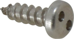 Made in USA - #8 Pan Head Spanner Sheet Metal Screw - Stainless Steel, 1/2" Length Under Head, Grade 18-8 - Exact Tooling