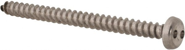 Made in USA - #8 Pan Head Spanner Sheet Metal Screw - Stainless Steel, 2" Length Under Head, Grade 18-8 - Exact Tooling