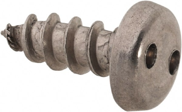 Made in USA - #10 Pan Head Spanner Sheet Metal Screw - Stainless Steel, 1/2" Length Under Head, Grade 18-8 - Exact Tooling