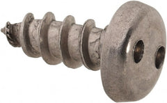 Made in USA - #10 Pan Head Spanner Sheet Metal Screw - Stainless Steel, 1/2" Length Under Head, Grade 18-8 - Exact Tooling