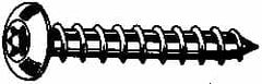 Value Collection - #10 Button Head Torx Sheet Metal Screw - Stainless Steel, 3/4" Length Under Head, Grade 18-8, T25 Drive - Exact Tooling