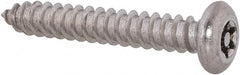 Value Collection - #10 Button Head Torx Sheet Metal Screw - Stainless Steel, 1-1/4" Length Under Head, Grade 18-8, T25 Drive - Exact Tooling