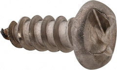 Made in USA - #14 Round Head Slotted Sheet Metal Screw - Stainless Steel, 3/4" Length Under Head, Grade 18-8 - Exact Tooling