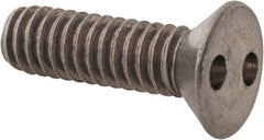 Made in USA - #12-24 UNC, 3/4" OAL Spanner Drive Machine Screw - Flat Head, Grade 18-8 Stainless Steel, Uncoated, Without Washer - Exact Tooling