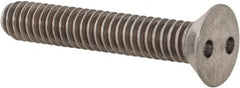 Made in USA - 1/4-20 UNC, 1-1/2" OAL Spanner Drive Machine Screw - Flat Head, Grade 18-8 Stainless Steel, Uncoated, Without Washer - Exact Tooling